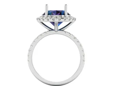 Princess Oval Diamond Ring  3D print model