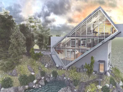 SLOPED HOUSE 3D model