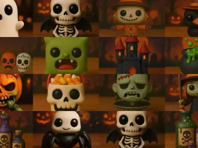 Halloween Decoration 3D Model Collection