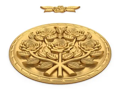 Classic decor ornament v-3D model 72 3D model