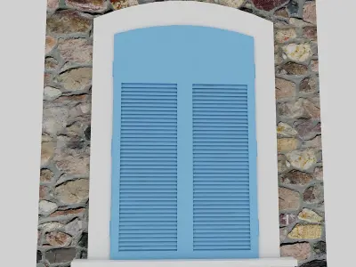 old window 11 Low-poly 3D model