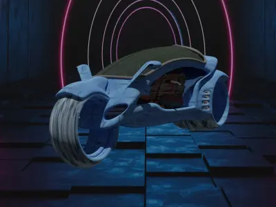 Motorcycle futuristic 3D model