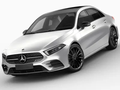 Mercedes A-class sedan 2 versions 3D model