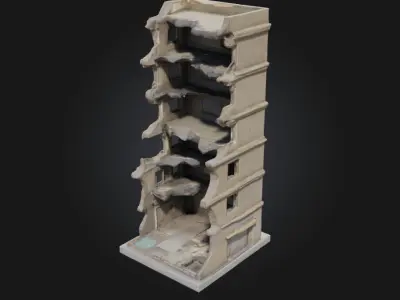 Ruined Structure Model  Echoes of a Forgotten Past 3D model