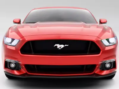 Ford Mustang 2015 Low-poly 3D model