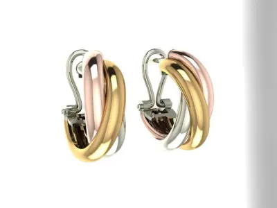 Trinity y earrings 3D print model