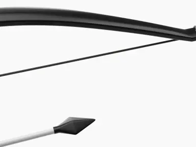 Bow with arrow plastic  3D model