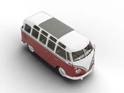 Volkswagen T1 Samba Bus 1950 3d model 3D model