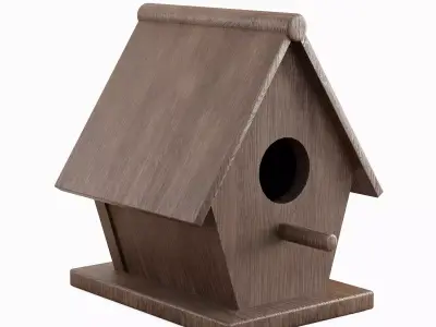 Wooden Birdhouse Pack D 3D Model Collection