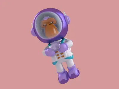 monkey toon yacht chimp club unreal bored mod engine 3D model