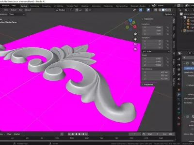 Classic ornament stuco Free 3D model