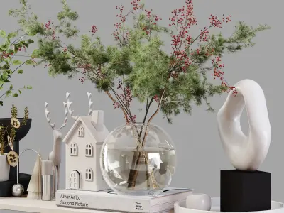 Decorative Set 226 Low-poly 3D model