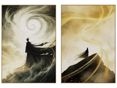 Abstract Painting Frame set 3D model 9