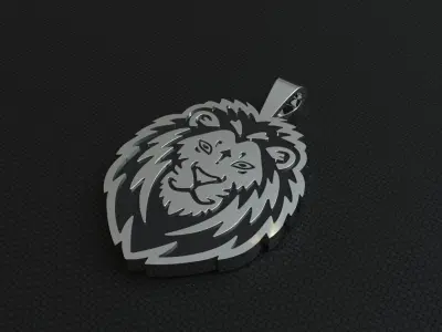 Lion Head Pendant 3D print model