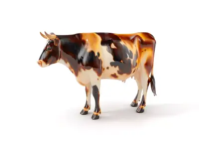 Holstein Cow Model Pack for Realistic Rendering Low-poly 3D model