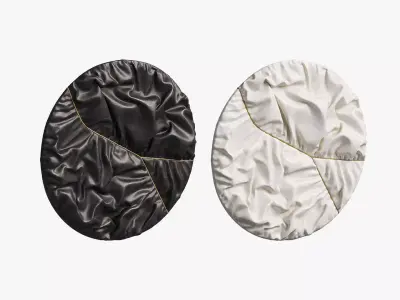 Round folded panel with a metal seam 3D model