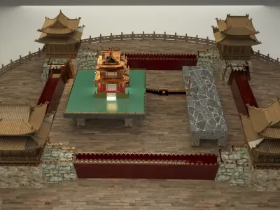 Chnese castle 3D model