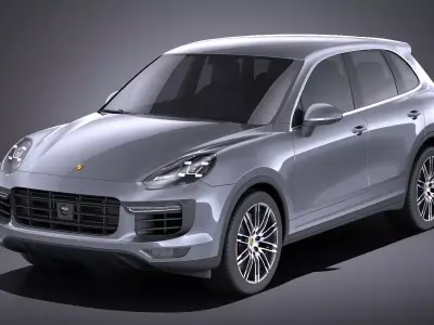 Porsche Cayenne Turbo 2016 VRAY 3D model