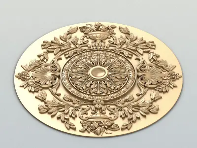 Round rosette 055 3D model