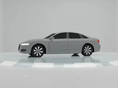 AUDI A8 - low poly Low-poly 3D model