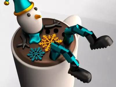 Christmas Snowman 3D Printable Collection Decor and Gift Models 3D print model