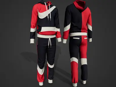 5 Hoodies and Sweatpants  Video Tutorial  CLO OBJ Vol01 3D model