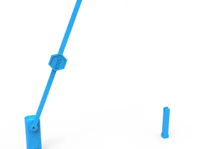 Security Booth Barrier 3D print model