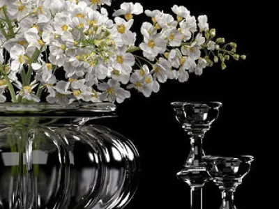 Flower Vase Set 3D model