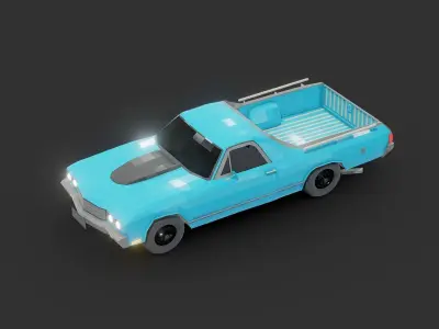 Chevrolet ei Camino Lowpoly Low-poly 3D model