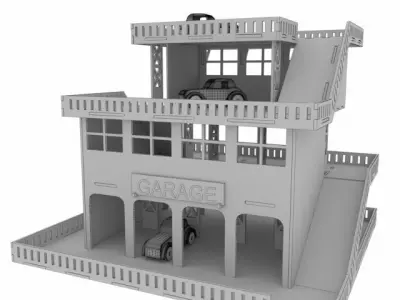 Garage toy 3D model