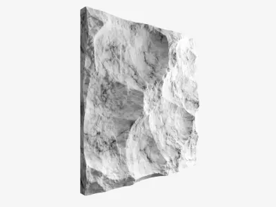 24-RockPanel piece of rock on wall 3D model