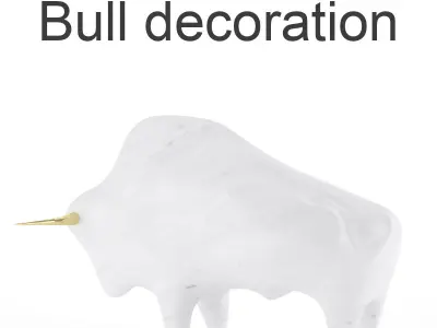 Bull statuette for decoration 3D model