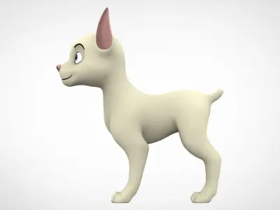 Doberman  Low-poly 3D model