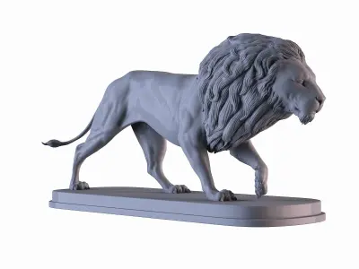 Lion Sculpture 3D print model
