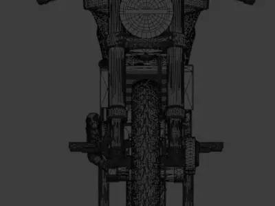 Husqvarna Vitpilen Low-poly 3D model