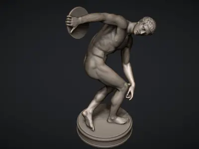 The Discobolus of Myron Statue 3D print model