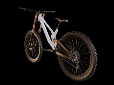Mountain Bike MTB bicycle 3D model Low-poly 3D model