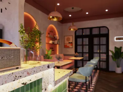 Interior Coffee room  3D model