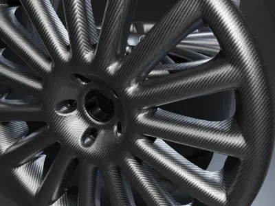 Carbon Fiber Alloy Wheels 3D model