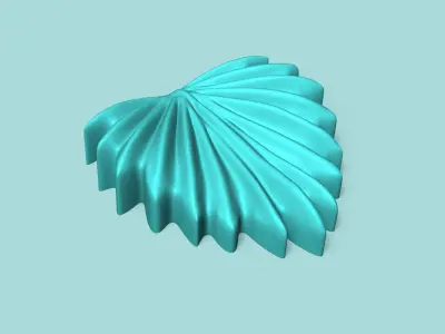 Chinese Fan Palm Leaf - Silicone Mold Maker - Template 3D print model