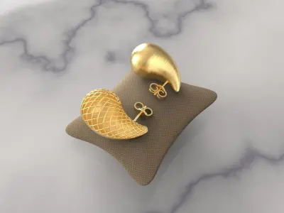 Bottega Veneta Drop Earrings Size pack 3D print model