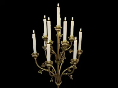 Floor Standing Candle Holder Low-poly 3D model