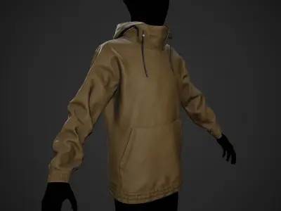 Brown Snowboard Hoodie Style 2 Low-poly 3D model