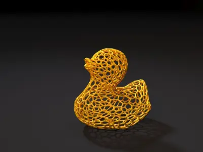 Duck voronoi 3D print model