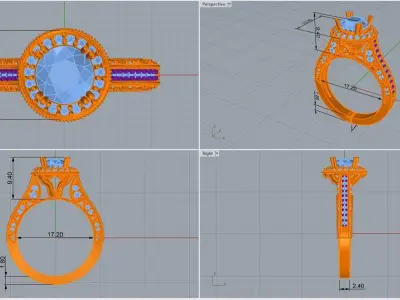 ring code 144 3D print model