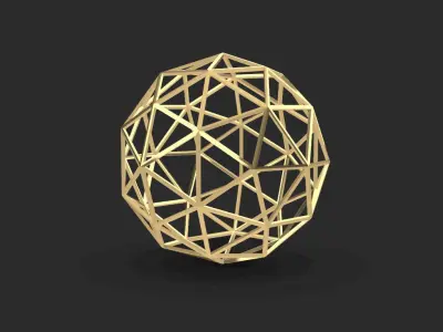 Geodesic Sphere Frame frequency 2 3D model
