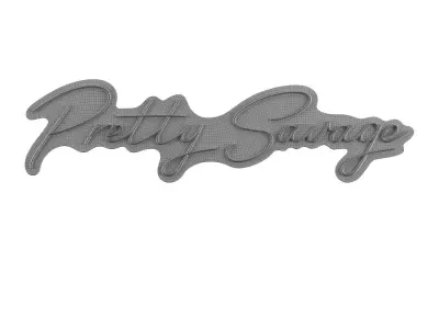 Pretty Savage Neon Sign 3D model