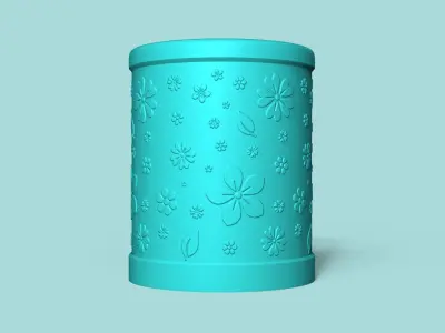 Vase 01 with Plate - Simple Plant Pot - Home Decor 3D print model