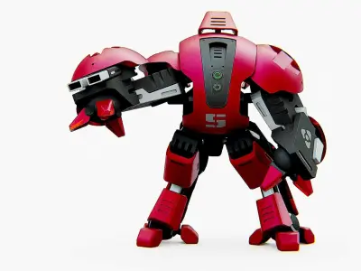 BATTLE DROID OKEANOS Rigged for Unreal Engine - Unity - MIXAMO 3D model