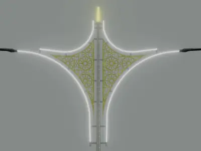 Decorative Lighting Pole Type-4 3D model